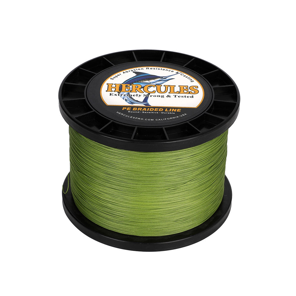 HERCULES 1000M 1094Yds Army Green 10lb-420lb PE Braid Fishing Line 12 Strands HERCULES