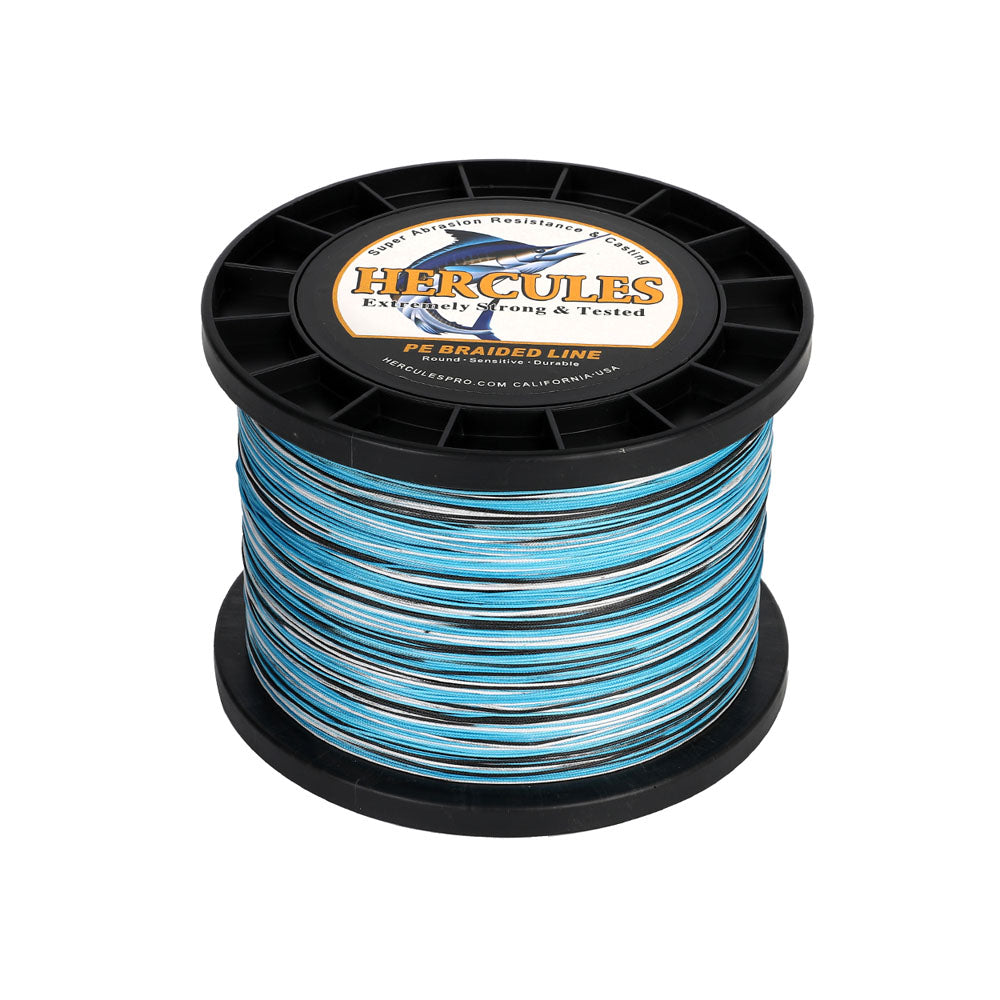 HERCULES 1000M 1094Yds Camo Blue 10lb-420lb PE Braid Fishing Line 12 Strands HERCULES