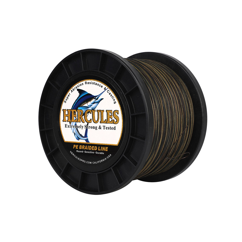 HERCULES 2000M 2187Yds Camouflage 10lb-250lb PE Braid Fishing Line 12 Strands HERCULES