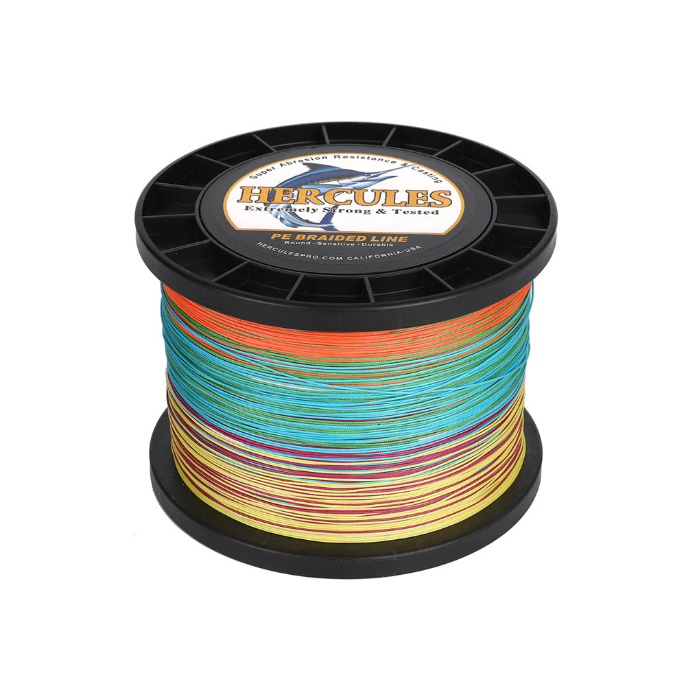 HERCULES 1000M 1094Yds Multicolor 10lb-420lb PE Braid Fishing Line 12 Strands HERCULES