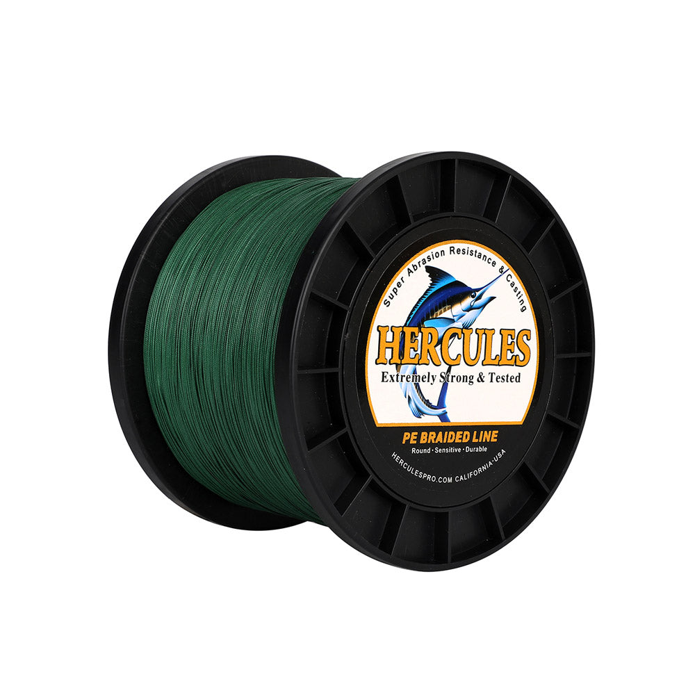 HERCULES 1500M 1640Yds Green 10lb-250lb PE Braid Fishing Line 12 Strands HERCULES