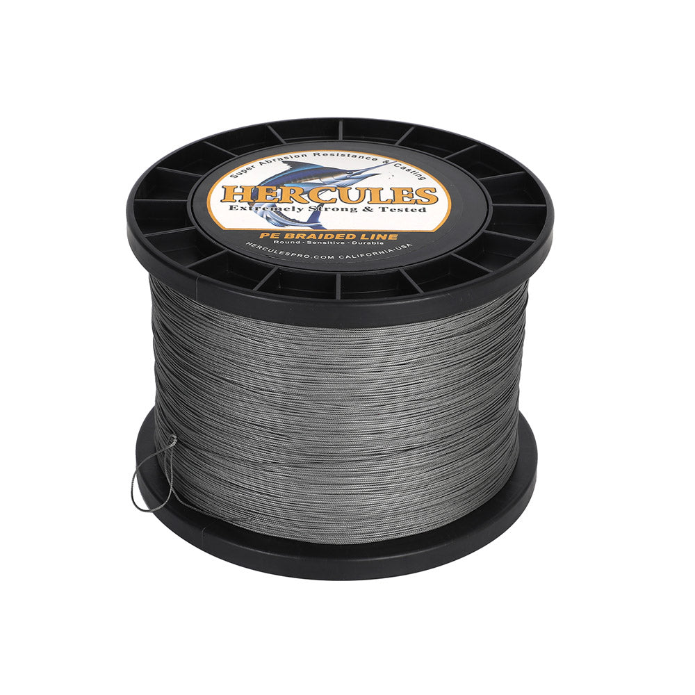 HERCULES 1000M 1094Yds Grey 10lb-420lb PE Braid Fishing Line 12 Strands HERCULES