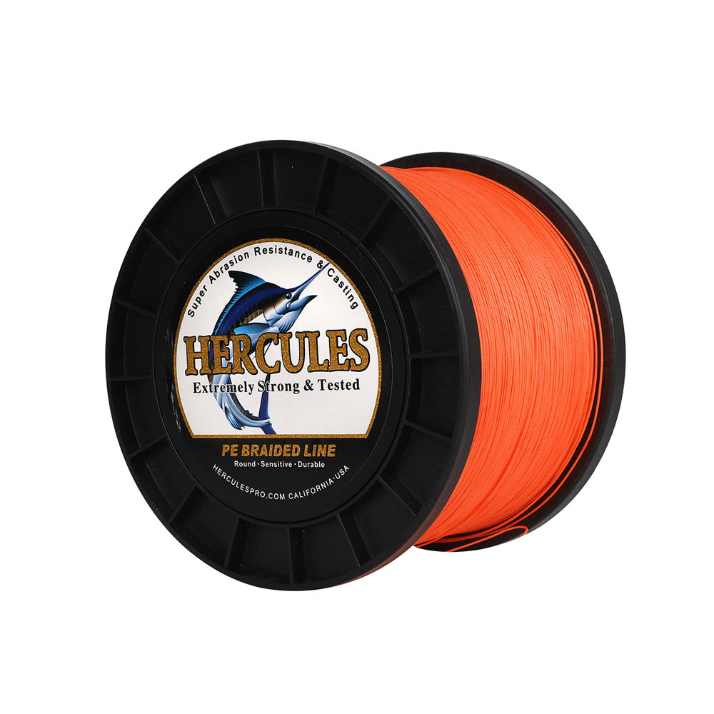 HERCULES 2000M 2187Yds Orange 10lb-250lb PE Braid Fishing Line 12 Strands HERCULES