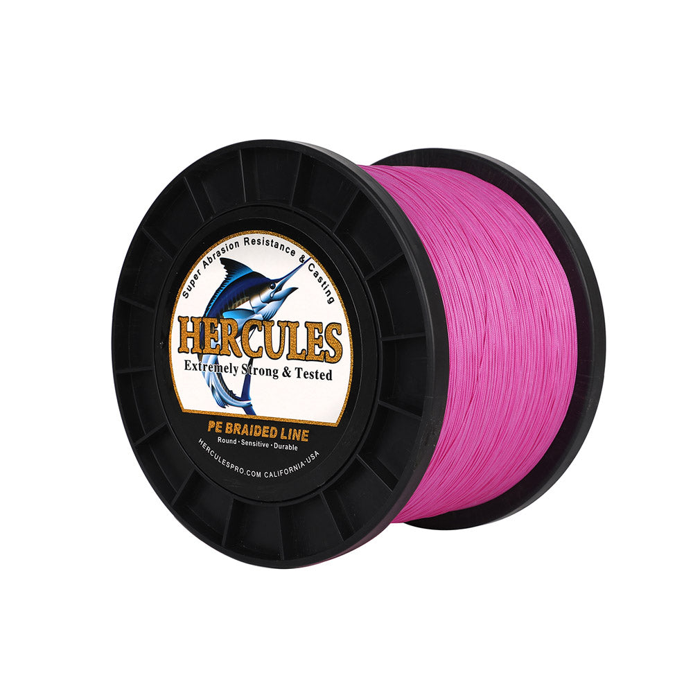 HERCULES 2000M 2187Yds Pink 10lb-250lb PE Braid Fishing Line 12 Strands HERCULES