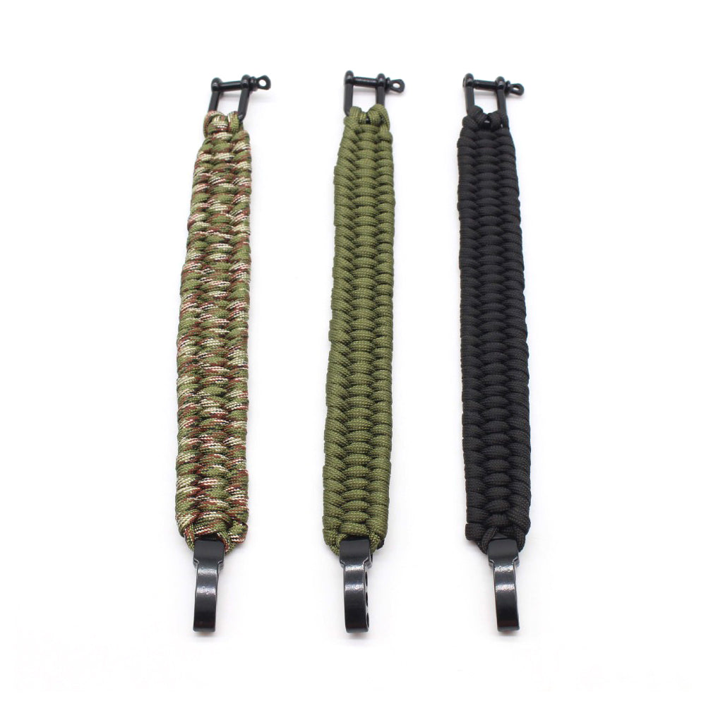 Tactical Paracord Bracelet with Forged Stainless Steel Adjustable U-Type Shackle Pack of 2 HERCULES