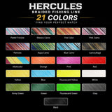 HERCULES 100M-2000M Army Green 6lb-100lb PE Braided Fishing Line 4 Strands HERCULES