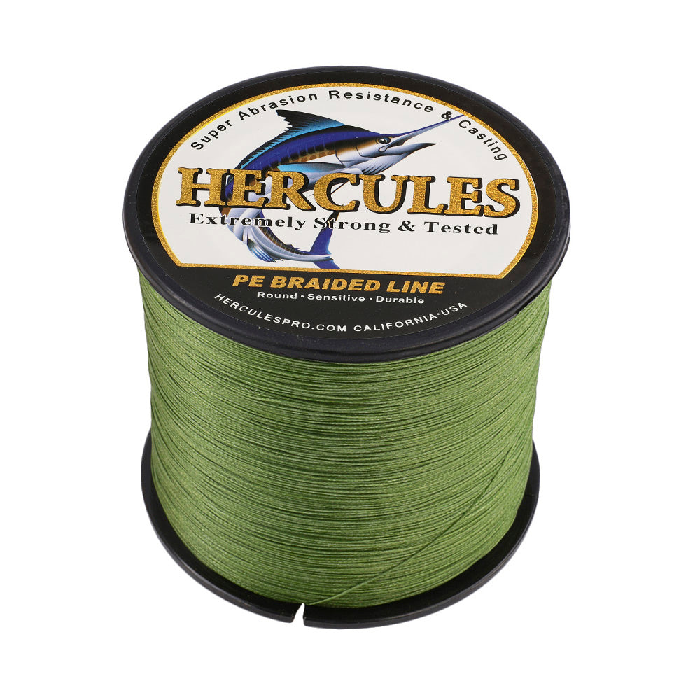 HERCULES 100M-2000M Army Green 10lb-300lb PE Braided Fishing Line 8 Strands HERCULES