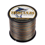HERCULES 100M-2000M Camouflage 10lb-300lb PE Braided Fishing Line 8 Strands HERCULES