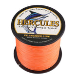 HERCULES 100M-2000M Orange 10lb-300lb PE Braided Fishing Line 8 Strands HERCULES