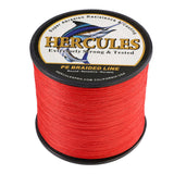 HERCULES 100M-2000M Red 10lb-300lb PE Braided Fishing Line 8 Strands HERCULES