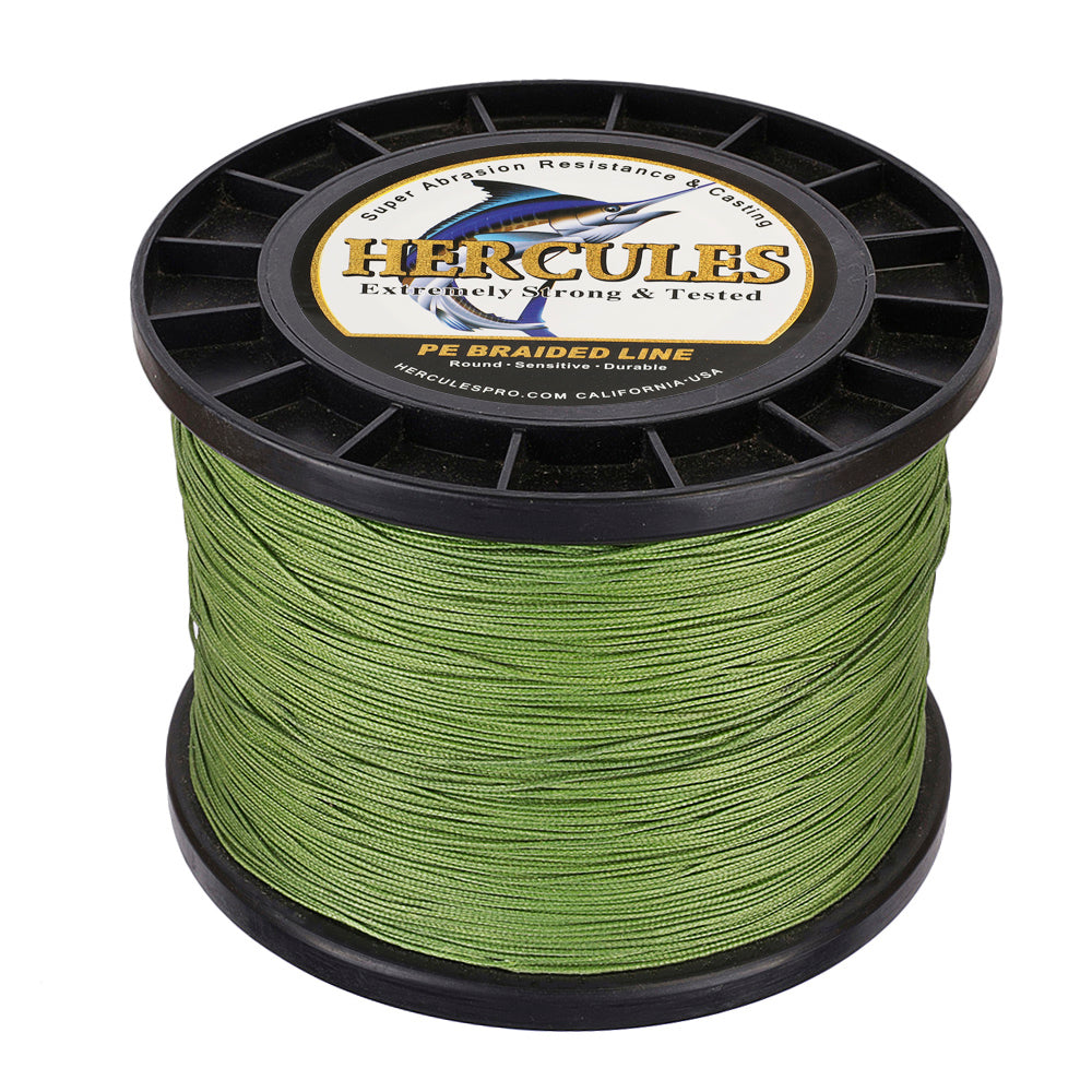 HERCULES 100M-2000M Army Green 10lb-300lb PE Braided Fishing Line 8 Strands HERCULES