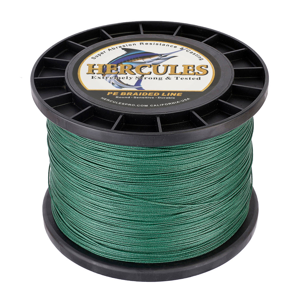 HERCULES 100M-2000M Green 10lb-300lb PE Braided Fishing Line 8 Strands HERCULES