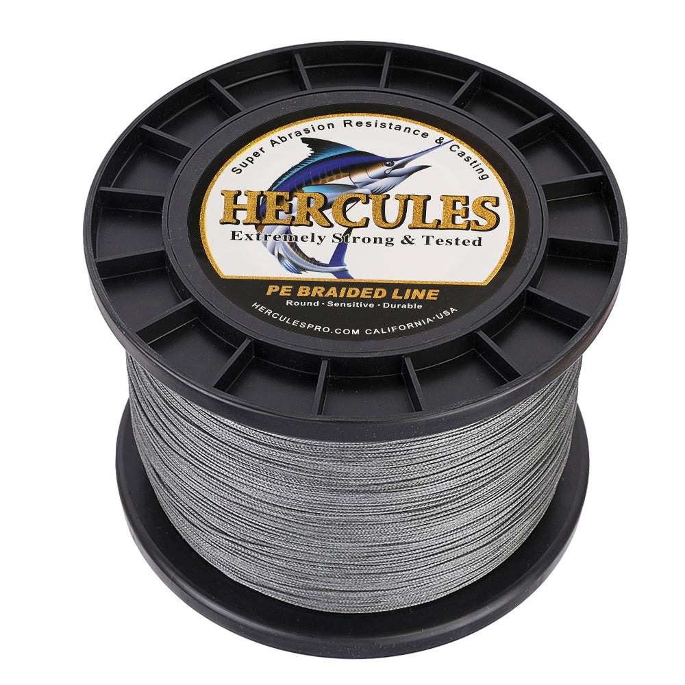 HERCULES 100M-2000M Grey 10lb-300lb PE Braided Fishing Line 8 Strands HERCULES