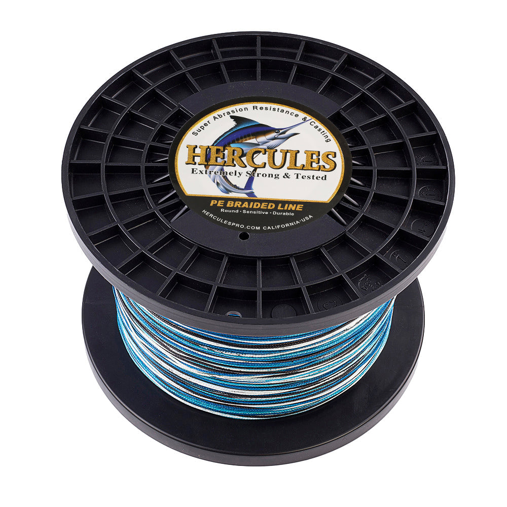 HERCULES 100M-2000M Camo Blue 10lb-300lb PE Braided Fishing Line 8 Strands HERCULES
