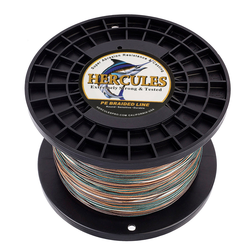 HERCULES 100M-2000M Camouflage 10lb-300lb PE Braided Fishing Line 8 Strands HERCULES