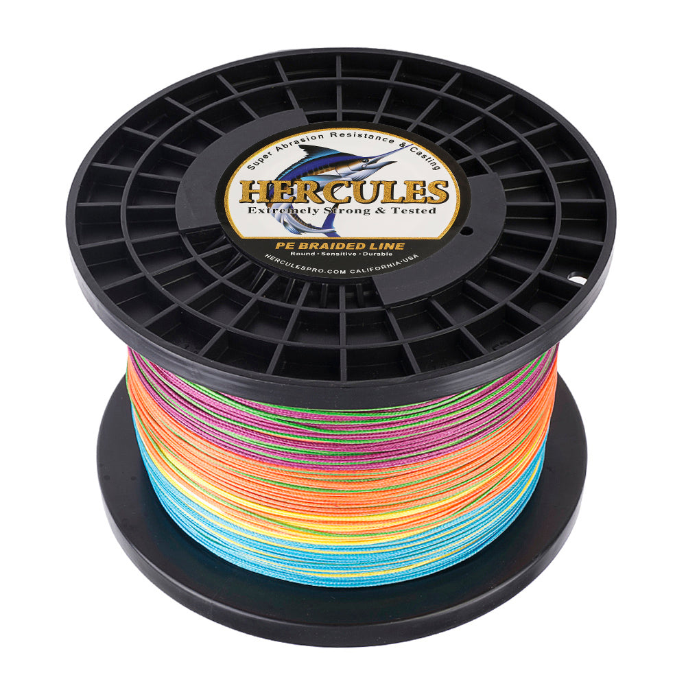 HERCULES 100M-2000M Multicolor 10lb-300lb PE Braided Fishing Line 8 Strands HERCULES