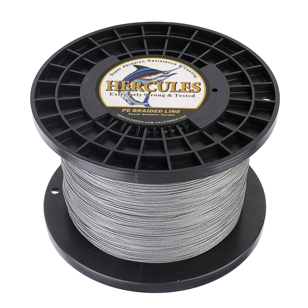 HERCULES 100M-2000M Grey 10lb-300lb PE Braided Fishing Line 8 Strands HERCULES