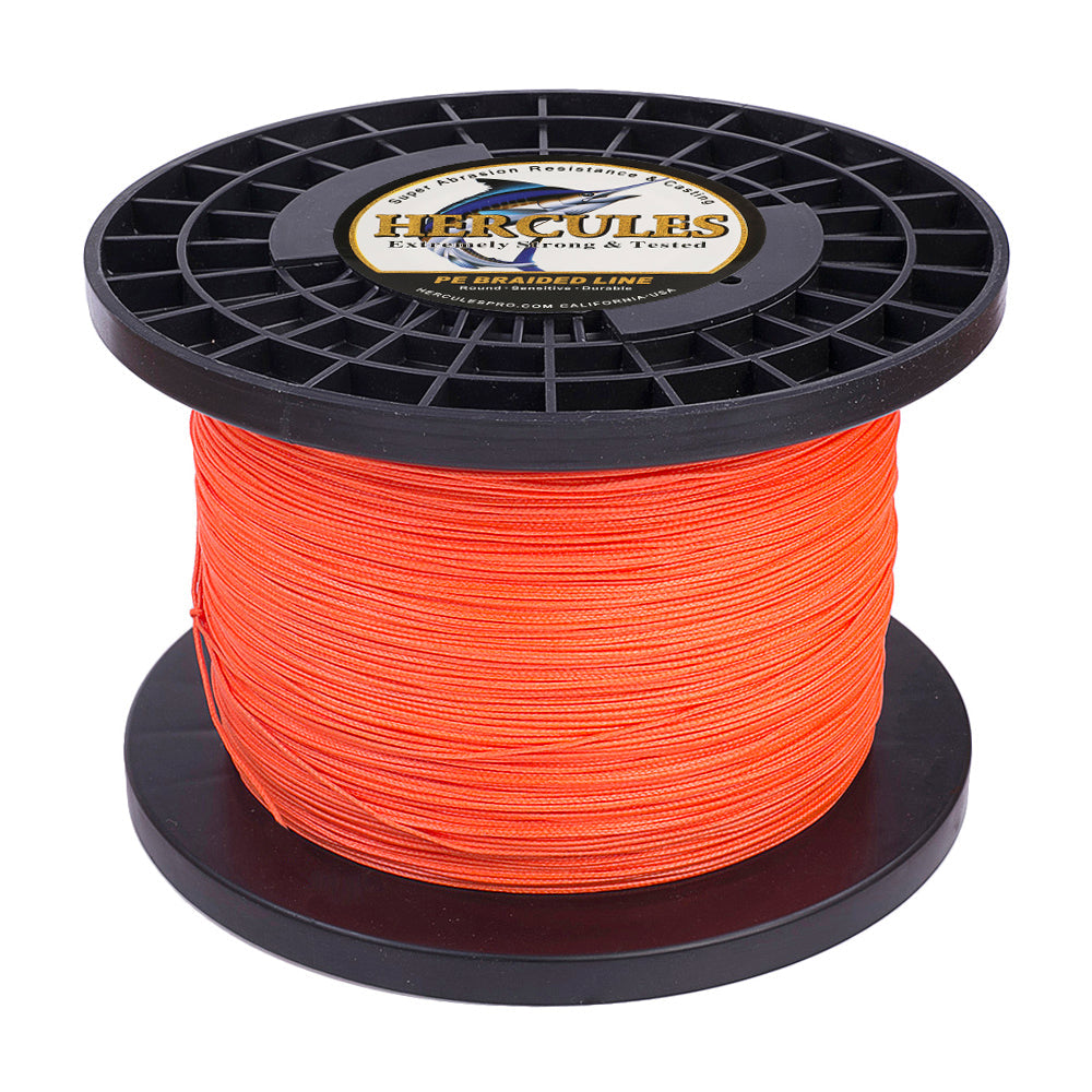 HERCULES 100M-2000M Orange 10lb-300lb PE Braided Fishing Line 8 Strands HERCULES