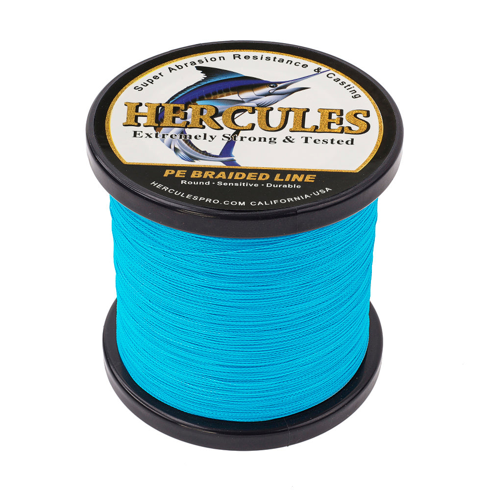 HERCULES 100M-2000M Blue 6lb-100lb PE Braided Fishing Line 4 Strands HERCULES