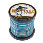 HERCULES 100M-2000M Blue Camo 6lb-100lb PE Braided Fishing Line 4 Strands HERCULES