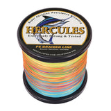 HERCULES 100M-2000M Multicolor 10lb-300lb PE Braided Fishing Line 8 Strands HERCULES