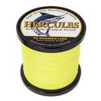 HERCULES 100M-2000M Fluorescent Yellow 6lb-100lb PE Braided Fishing Line 4 Strands HERCULES