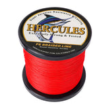 HERCULES 100M-2000M Red 6lb-100lb PE Braided Fishing Line 4 Strands HERCULES