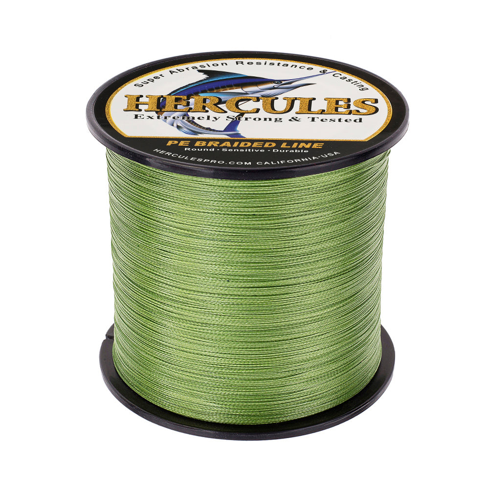 HERCULES 100M-2000M Army Green 6lb-100lb PE Braided Fishing Line 4 Strands HERCULES