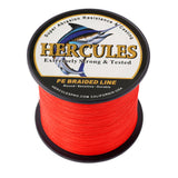 HERCULES 100M-2000M Red 6lb-100lb PE Braided Fishing Line 4 Strands HERCULES