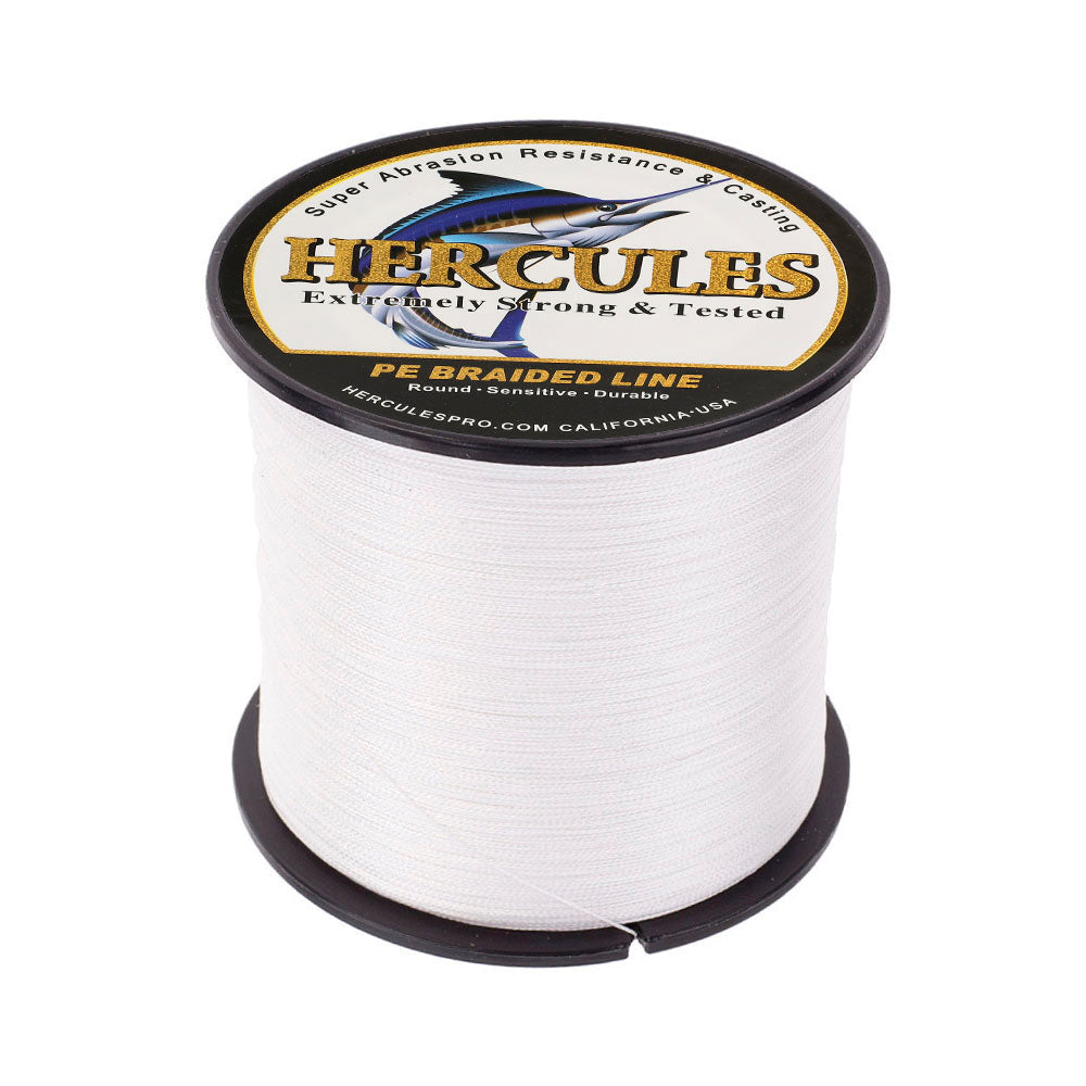 HERCULES 100M-2000M White 6lb-100lb PE Braided Fishing Line 4 Strands HERCULES