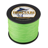 HERCULES 100M-2000M Fluorescent Green 10lb-300lb PE Braided Fishing Line 8 Strands HERCULES