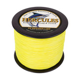 HERCULES 100M-2000M Fluorescent Yellow 6lb-100lb PE Braided Fishing Line 4 Strands HERCULES