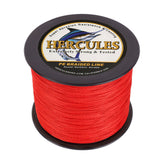 HERCULES 100M-2000M Red 6lb-100lb PE Braided Fishing Line 4 Strands HERCULES