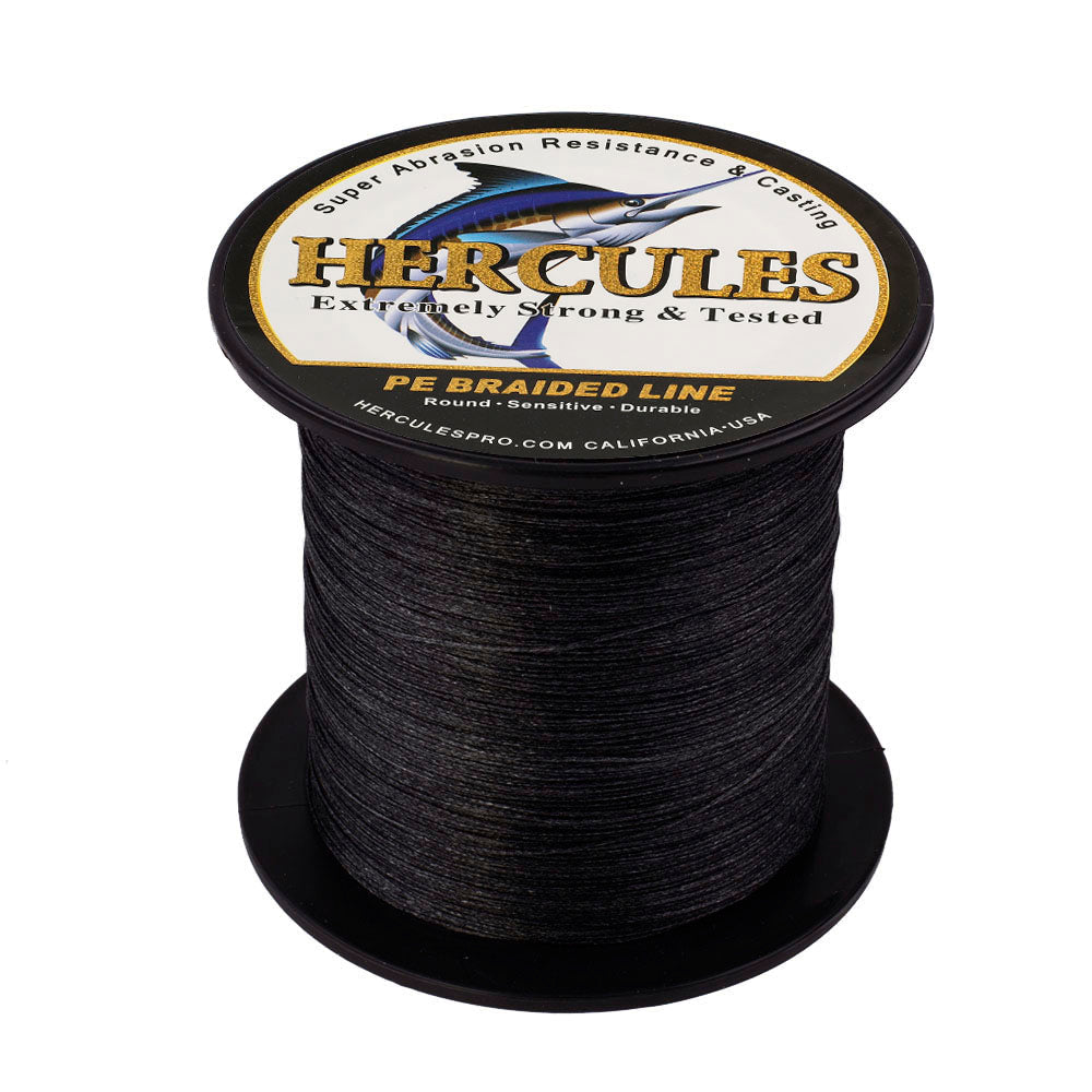 HERCULES 100M-2000M Black 10lb-300lb PE Braided Fishing Line 8 Strands HERCULES