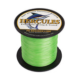 HERCULES 100M-2000M Fluorescent Green 10lb-300lb PE Braided Fishing Line 8 Strands HERCULES