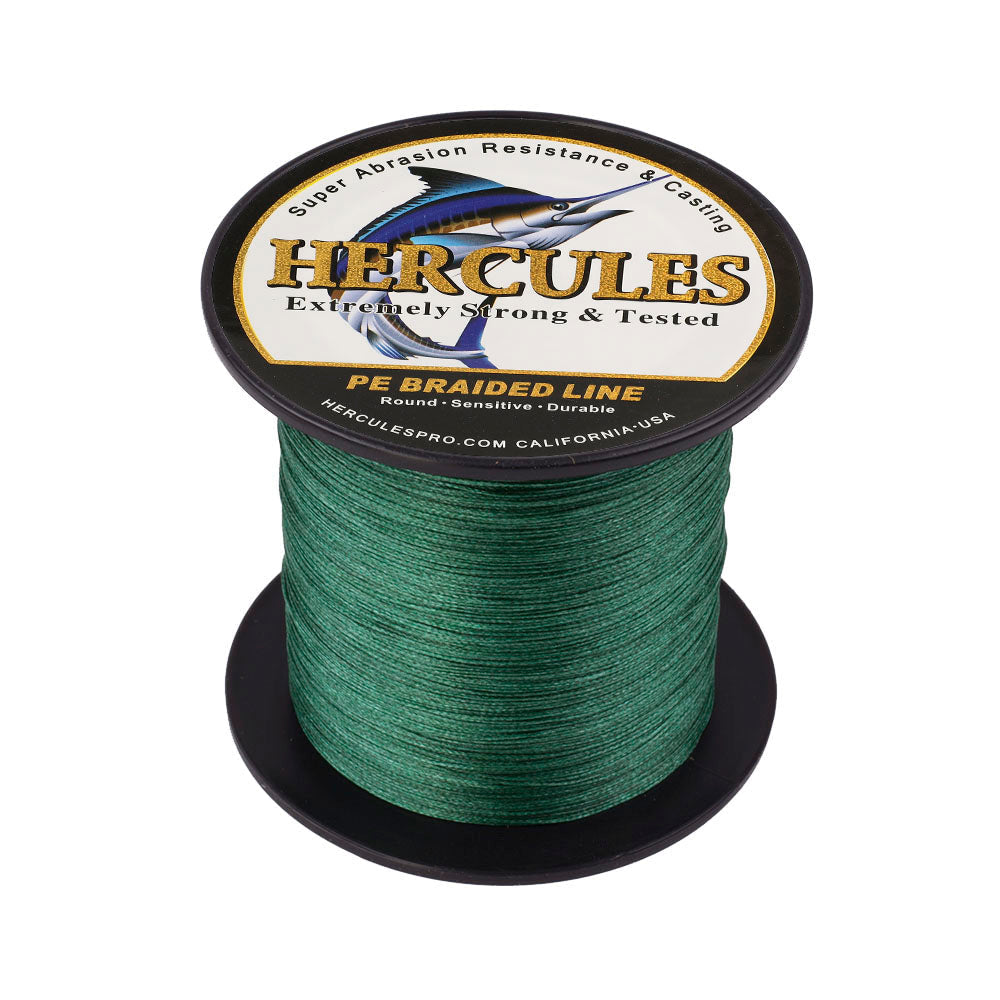 HERCULES 100M-2000M Green 10lb-300lb PE Braided Fishing Line 8 Strands HERCULES