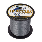 HERCULES 100M-2000M Grey 10lb-300lb PE Braided Fishing Line 8 Strands HERCULES