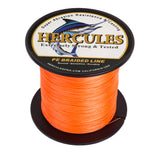 HERCULES 100M-2000M Orange 10lb-300lb PE Braided Fishing Line 8 Strands HERCULES