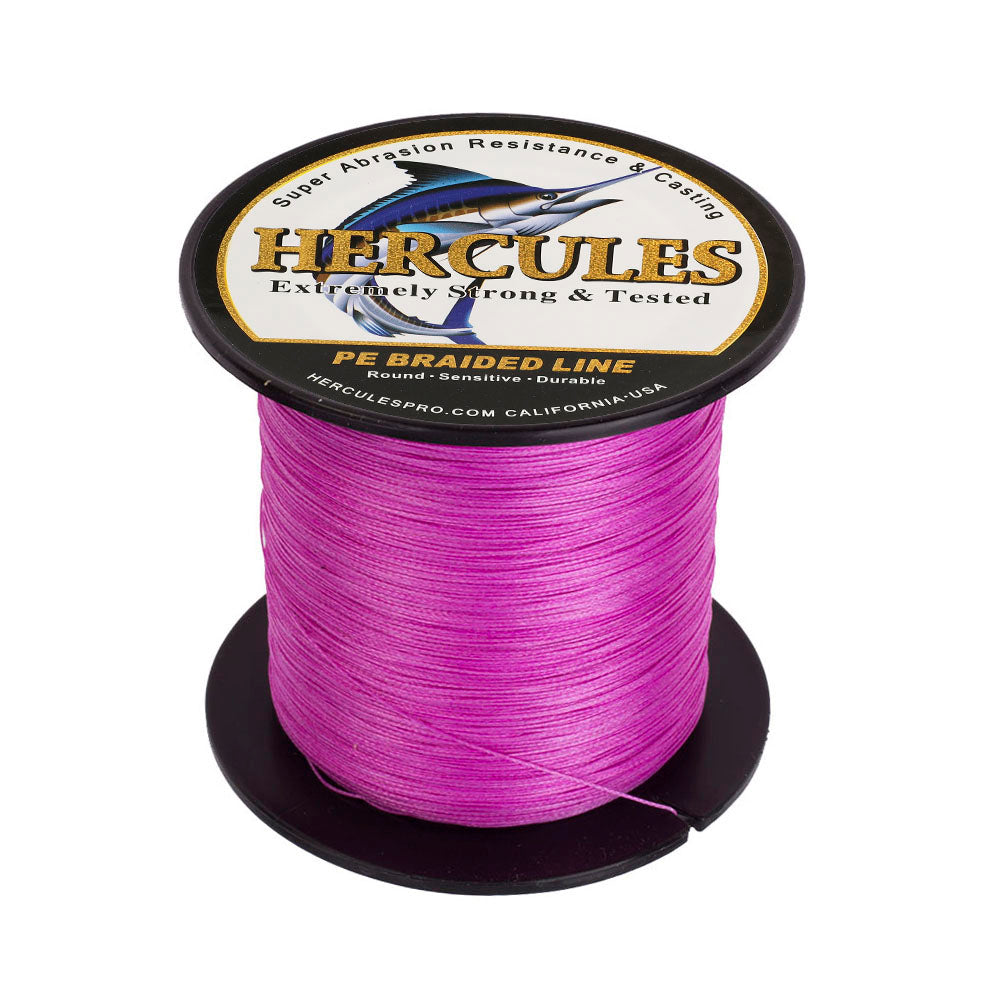 HERCULES 100M-2000M Pink 10lb-300lb PE Braided Fishing Line 8 Strands HERCULES