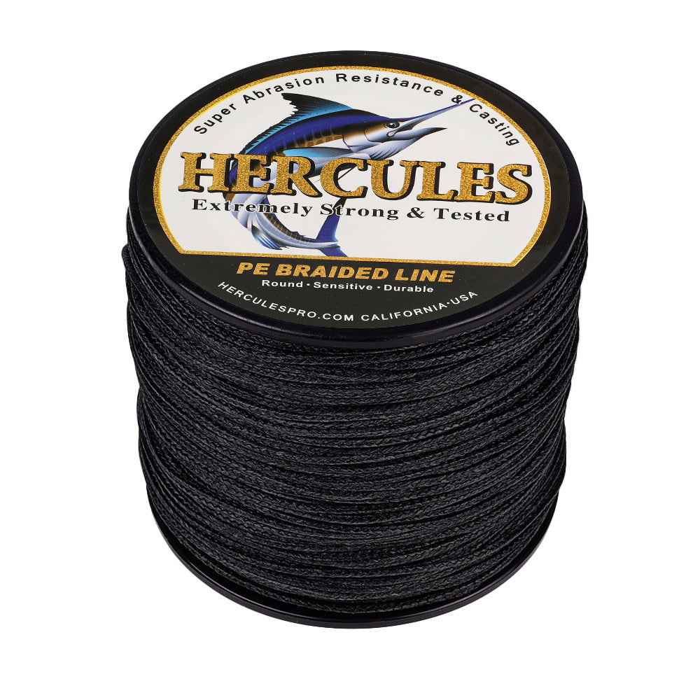 HERCULES 100M-2000M Black 10lb-300lb PE Braided Fishing Line 8 Strands HERCULES