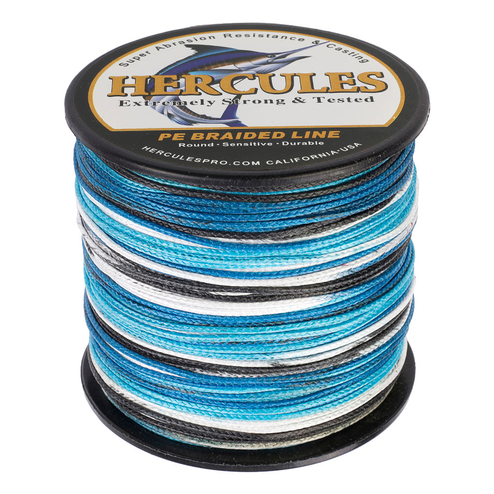 HERCULES 100M-2000M Camo Blue 10lb-300lb PE Braided Fishing Line 8 Strands HERCULES