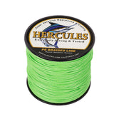 HERCULES 100M-2000M Fluorescent Green 10lb-300lb PE Braided Fishing Line 8 Strands HERCULES
