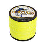 HERCULES 100M-2000M Fluorescent Yellow 10lb-300lb PE Braided Fishing Line 8 Strands HERCULES