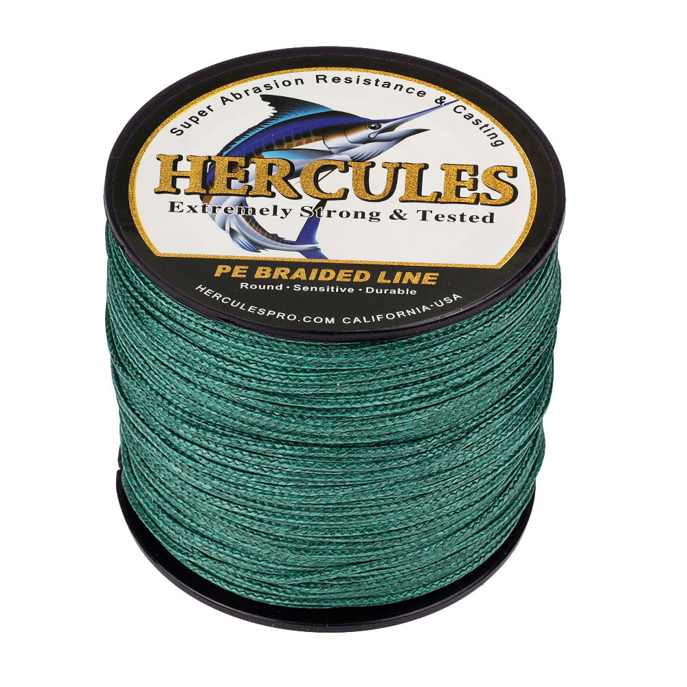 HERCULES 100M-2000M Green 10lb-300lb PE Braided Fishing Line 8 Strands HERCULES