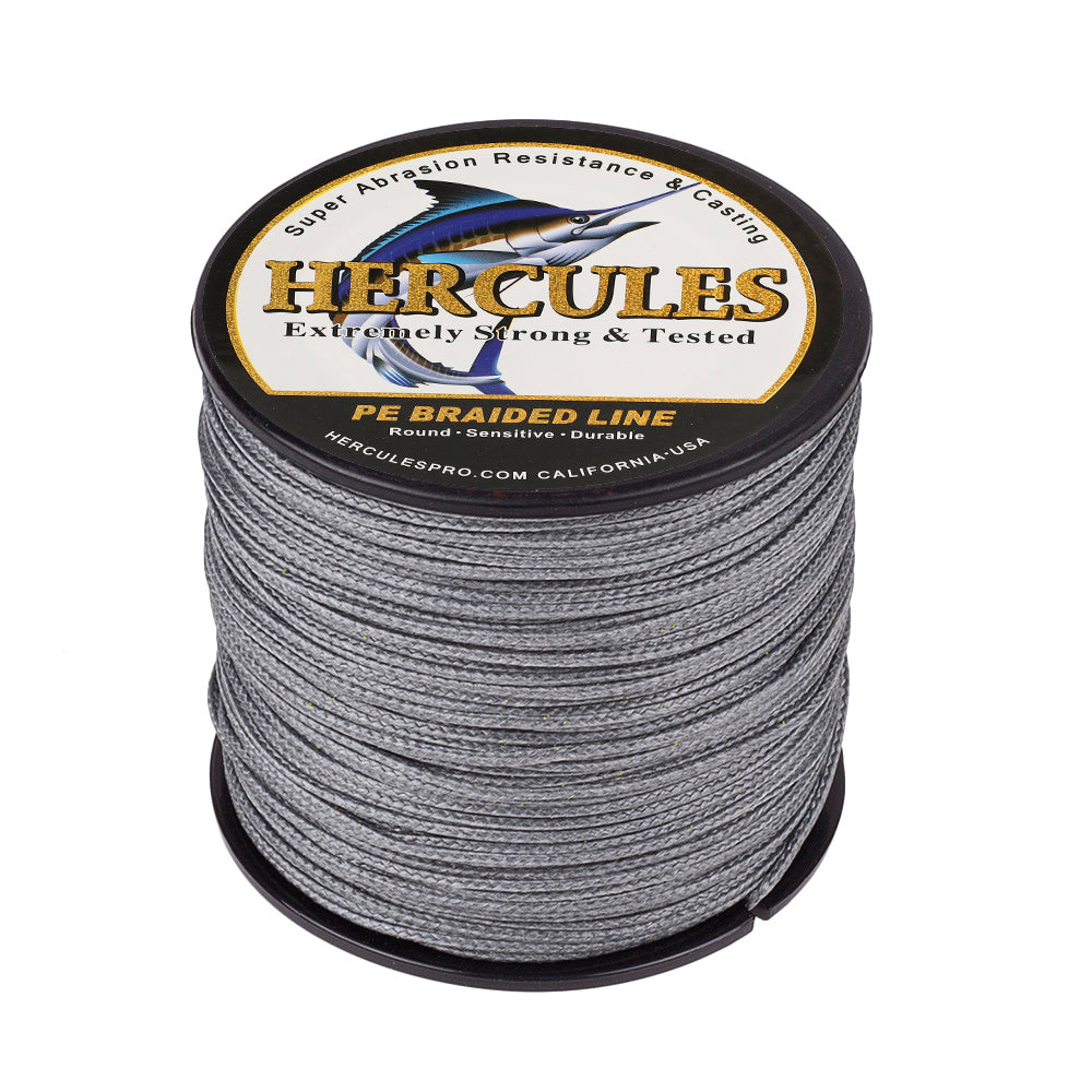 HERCULES 100M-2000M Grey 10lb-300lb PE Braided Fishing Line 8 Strands HERCULES