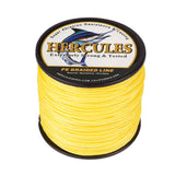 HERCULES 100M-2000M Yellow 10lb-300lb PE Braided Fishing Line 8 Strands HERCULES