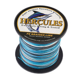 HERCULES 100M-2000M Blue Camo 6lb-100lb PE Braided Fishing Line 4 Strands HERCULES