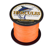 HERCULES 100M-2000M Orange 6lb-100lb PE Braided Fishing Line 4 Strands HERCULES