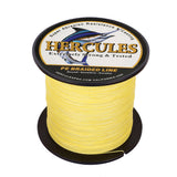 HERCULES 100M-2000M Yellow 6lb-100lb PE Braided Fishing Line 4 Strands HERCULES