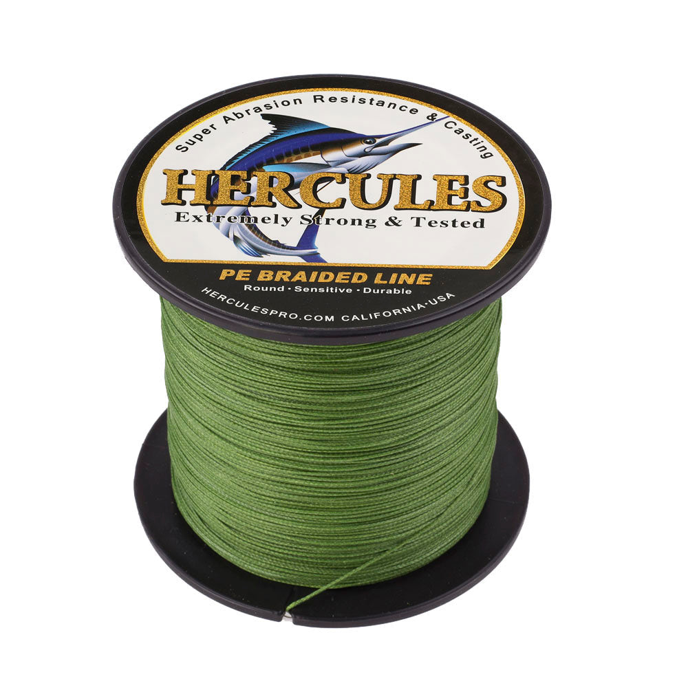 HERCULES 100M-2000M Army Green 10lb-300lb PE Braided Fishing Line 8 Strands HERCULES